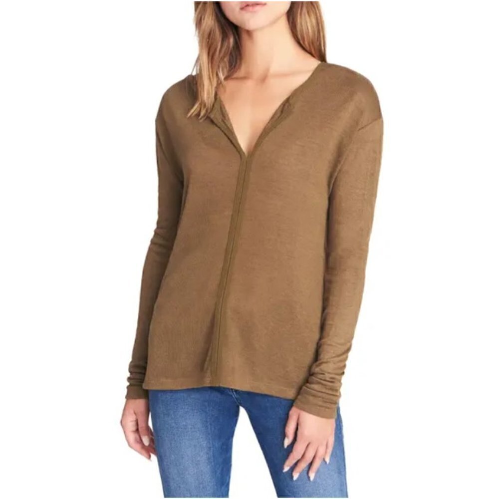 SANCTUARY Elina Split Neck Long Sleeve